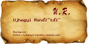 Ujhegyi Renátó névjegykártya