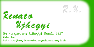 renato ujhegyi business card